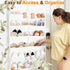 20-30 Closet, 10-Tier UVIAHOMI Pairs Over the Door Shoe Organizer, Clear Pockets Hanging Shoe Storage for Door Shoes