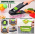Vegetable Chopper, 17 in 1 Kitchen Gadgets Accessories, Food Salad Cutter, Mandolin, Veggie Chopper with Container