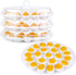 HAKSEN Deviled Egg Containers with Lid, 3PCS Deviled Egg Platter Carrier Holder