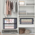 HomeHacks Storage 3-Pack Clothes Organizer Storage Bags, Foldable Storage Box with Large Clear Window for Closet, Dorm,