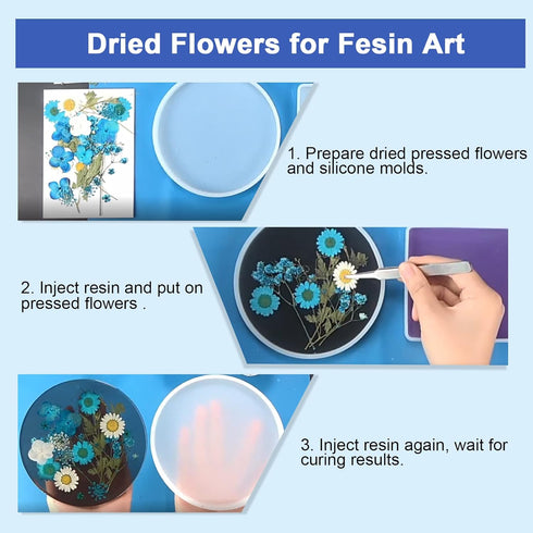 160 Pcs Dried Pressed Flowers, Real Pressed Flowers Dry Leaves Bulk Natural Herbs Kit for Scrapbooking, DIY Art Crafts