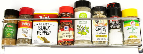 Nifty Solutions Spice Racks, Door/Wall Stainless Steel Spice Rack