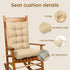 Vicatiful Ties,Set 2 Non-Slip Rocking Chair Cushion,Extra Large Linen Thick Chair Pads,Durable High Back Seat Cushions