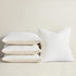 Pack 4 20 20 Inch Topfinel Cream White Boucle Pillow Covers of x Linen Cotton Backing Decorative Textured Accent Solid