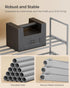 2-Tier 12-15 11.8 36.2 14.6 Inches, ULSA012G01 SONGMICS Shoe Rack, Shoe Organizer, Metal Storage Shelf, Upright