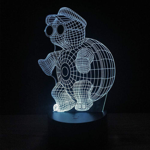 Gfytdxe 3D 7 Optical Illusion LED Night Light, Boy Girl Kids Baby Sleep Desk Lamp Touch Control Color Change USB