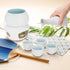 Set Set, 7 Set 1 1 1 4 Foraineam White Ceramic Sake with Warmer Pot, Japanese Style Porcelain Hot Saki Drink Bottle