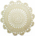 kilofly Handmade Crochet Round Cotton Lace Table Placemats Doilies Value Pack, 4 Medallion, 13 x 13 Inch, Beige