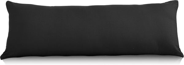 Evolive Ultra Soft Microfiber Body Pillow Cover, 21"x54" with Hidden Zipper Closure, Black
