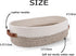 Woven Storage Basket for Toilet Tank Top, Farmhouse Organizing Decor for Bathroom, Table, Counter 13"x5.9"x4" Apricot