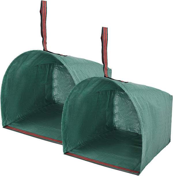 LZMYIVE Reusable Garden Waste Bags, 2 Pack Dustpan-Type Yard leaves collector, 53 Gallon
