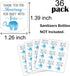 EKSPLODI Blue,1.26inches 1.39inches Hand Sanitizer Labels Thank You for Showering Our Little One with Love Stickers