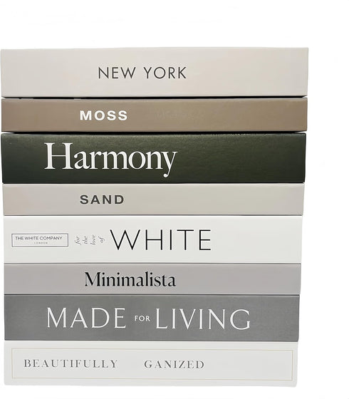 Ediactcyl 8 Pack (M68) Decorative Books, Decoration Faux Books for Hardcover Home Decor | Fake Book Stacks Display