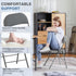 2 Pack Set, DUMOS Folding Chairs with Padded Cushion and Back - PU Leather Stackable Portable Dining Chairs for Home