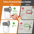 DRKIO 4 Pack Overnight Oats Containers, 16 Oz Glass Mason Jars with Lids and Spoons for Meal Prep