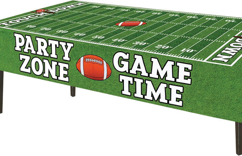 AnapoliZ Football Tablecloth Plastic | 3 Pcs Party Pack (54" x 72") | Rectangular Game Day Table Cover