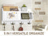 Rebee Vision Wall Mount Key and Mail Organizer, Decorative White Key Holder for Wall, Rustic Home Decor