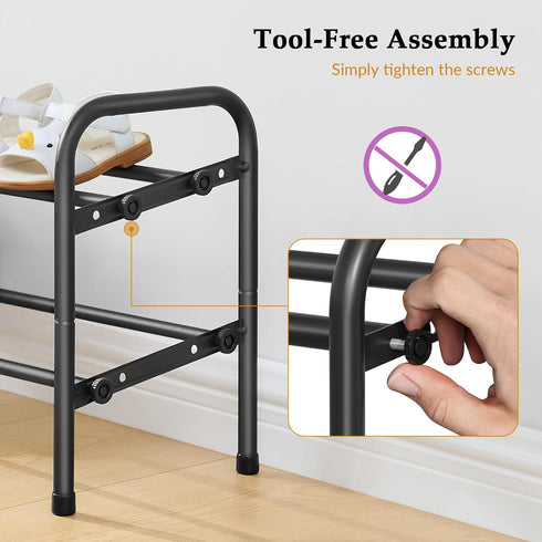 2 Closet, 28 42, Closet, 12 Gewudraw Tier Shoe Rack, Shoe Organizer for Metal Shelf Can Expandable to for Bedroom