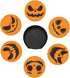 6 Pcs Halloween Pumpkin Drink Coasters with Holder Coasters for Drinks Coffee