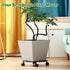 14 Inch 1 Pack Rolling Plant Stand with Wheels Metal Plant Caddy with Wheels Heavy Duty Round Plant Stand Indoor Iron