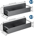 KiKiRico 6 Pack 6 Magnetic Spice Rack for Refrigerator, Black Magnetic Shelf for Kitchen Organizer and Storage, Mini