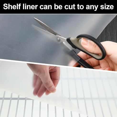 4 12 48 Inch Barydat Pcs Frosted Plastic Wire Shelf Liner Clear Frosted Hard Refrigerator Shelf Mats Non Adhesive