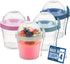 Crystalia 4 Pack 17 oz On The Go Yogurt Parfait Cups with