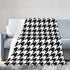 Perinsto 50"X40" Houndstooth Pattern Throw Blanket Ultra Soft Warm All Season Decorative Fleece Blankets for Bed Chair