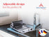 Cuisine Magnifique! Home Dish Drying Rack, Adjustable Length, Includes Kitchen Towel, French-Inspired Space-Saving
