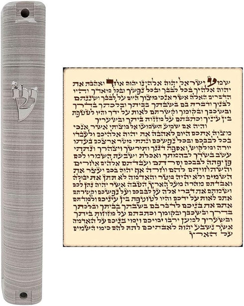 Waterproof Jewish MEZUZAH CASE with Scroll, 3D Metal Painted Design Classic Israel Judaica Plastic Door Mezuza