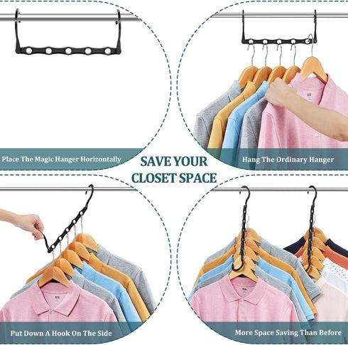AMKUFO Closet Organizers and Storage, 20 Pack Hanger Organizer Magic Hangers for Heavy Clothes, Space Saving
