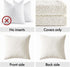 Pack 2, 22 22 Inch, Cozy EMEMA of x Textured Boucle Throw Pillow Covers Soft Accent Solid Cushion Cases Decorative