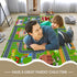 31''x47'' Kids Road Car Rug, Playroom Rugs City Road Race Track Rugs for Playing Cars Toys, Kids Car Rug Play Mat Road
