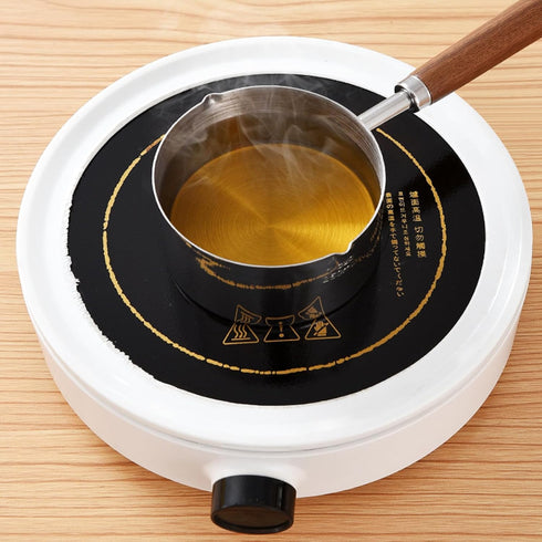 BinaryABC Mini Sauce Pan, Stainless Steel Chocolate Melting Pot, 250ml Nonstick Pot with Pour Spout