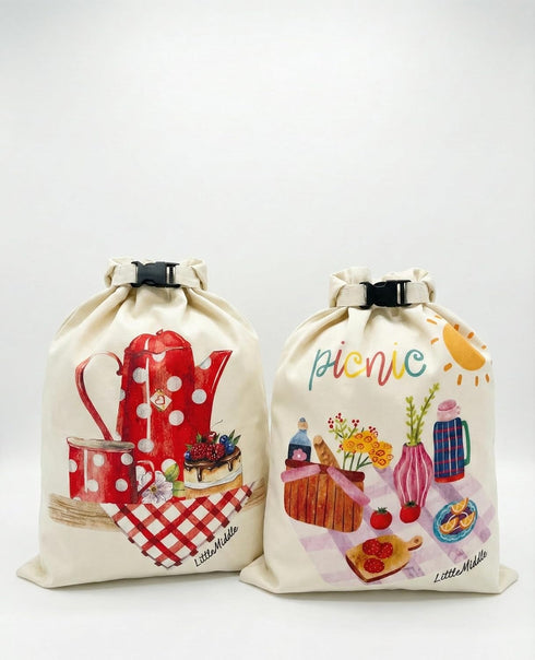 2 XL Beeswax Bread Bags for Homemade Bread, Sourdough Reusable, Plastic-Free, Keeps Fresh, Washable, Compostable (Beige