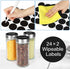 Spice Rack Organizer with Jars for Cabinet, 20Pcs Revolving Seasoning Organizer, Stainless Steel/Wooden