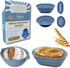 Set of 2 Blue Benaton Silicone Sourdough Bread Proofing Baskets, 9.5 Inch Oval & Round, Dishwasher Safe