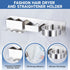 Hair Dryer Holder Wall Mounted, Stainless Steel Hair Tool Organizer, Adhesive Blow Dryer Holder with Curling Iron