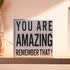 Inspirational Wooden Box Sign, You are Amazing Remember That Motivational Quote Desk Decor for Home Office Bedroom
