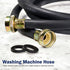 2565, 5 Feet Washing Machine Hose Durable Black EPDM Rubber Tube Cover Washer Connector Used For Supply Line 3/4" x 3/4" Female MADE IN USA