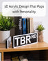 Spelable 3D TBRRD-2/6) Library Street Sign, Bookshelf Library Sign, Book Nook decor, Bookshelf Accessories, Book Lovers