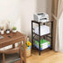 30'' 3 WRINGKIT Tall End Side Table, Height Small Telephone Table Stand with Tier Storage Shelf, Narrow Wood Nightstand