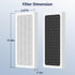 2 Pack Upgraded 3-in-1 True HEPA Filter for Hamilton Beach 04383, 04384, 04386A, 04385, Replace Part#990051000