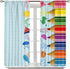 Focusbrite Set 2 Panels,42x63 Inches Children Pencil Curtains Cute Crayon Colourful Design Kids Boys Girls Curtain