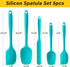 Silicone Spatula Set, 5 Piece Food Grade Rubber Spatulas for Baking, Cooking, and Mixing High Heat Resistant Non Stick Dishwasher Safe BPA-Free (Mint Green) by Hoewina