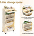5 AGTEK Tier Rolling Utility Cart, Book Cart with Wheels, Office Book Carts with Divided Top Shelf for Organizing Books