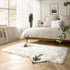 Ashler Fluffy Shaggy Faux Fur Rug, Ultra Soft 3 x 5 Feet Rectangle, White Fuzzy Rug, Machine Washable, Nursery Decor