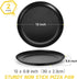 P&P CHEF 12 Inch Pizza Pan Set of 2, Non-Stick Round Pizza Pans Bakeware for Oven, Sturdy Stainless Steel Core for Even Baking, Healthy & Easy Clean, Black by P&P CHEF