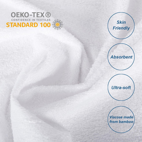 Waterproof Mattress Protector, Smooth Top Cover for Kids, Breathable Skin Friendly Noiseless Fitted Sheet, Queen Size,