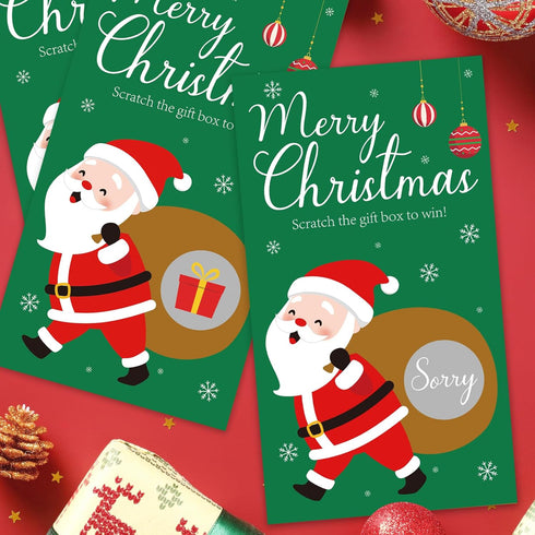 Sereliy Christmas Scratch Off Cards, Fun Holiday Scratch Off Cards for Party, Christmas Lottery Tickets for Family